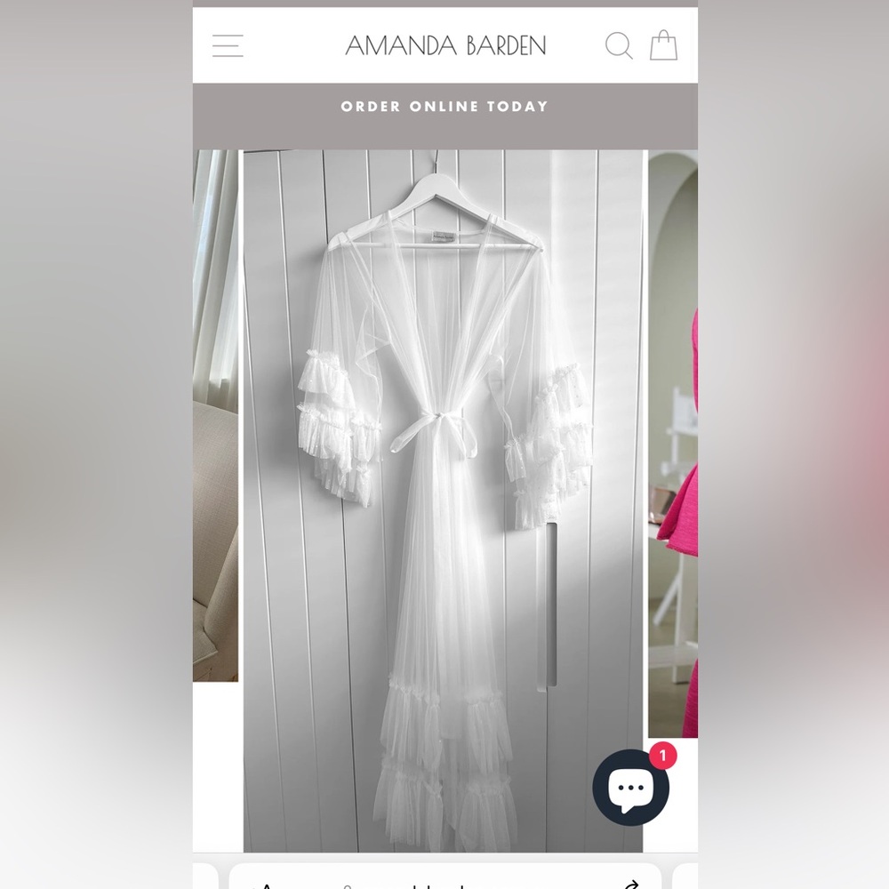 Amanda Barden Nicole Polka Dot Bridal Robe